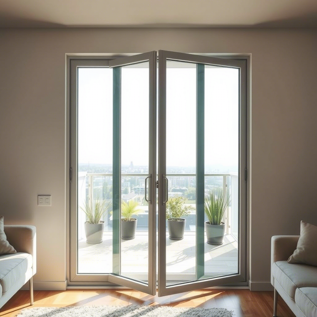 Puerta balconera de aluminio en Barcelona